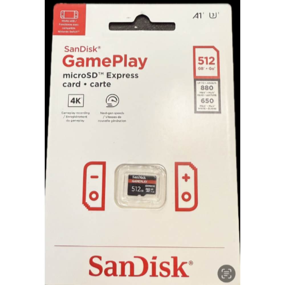 Карта памяти Sandisk microSD Express card 512 gb для Nintendo Switch 2